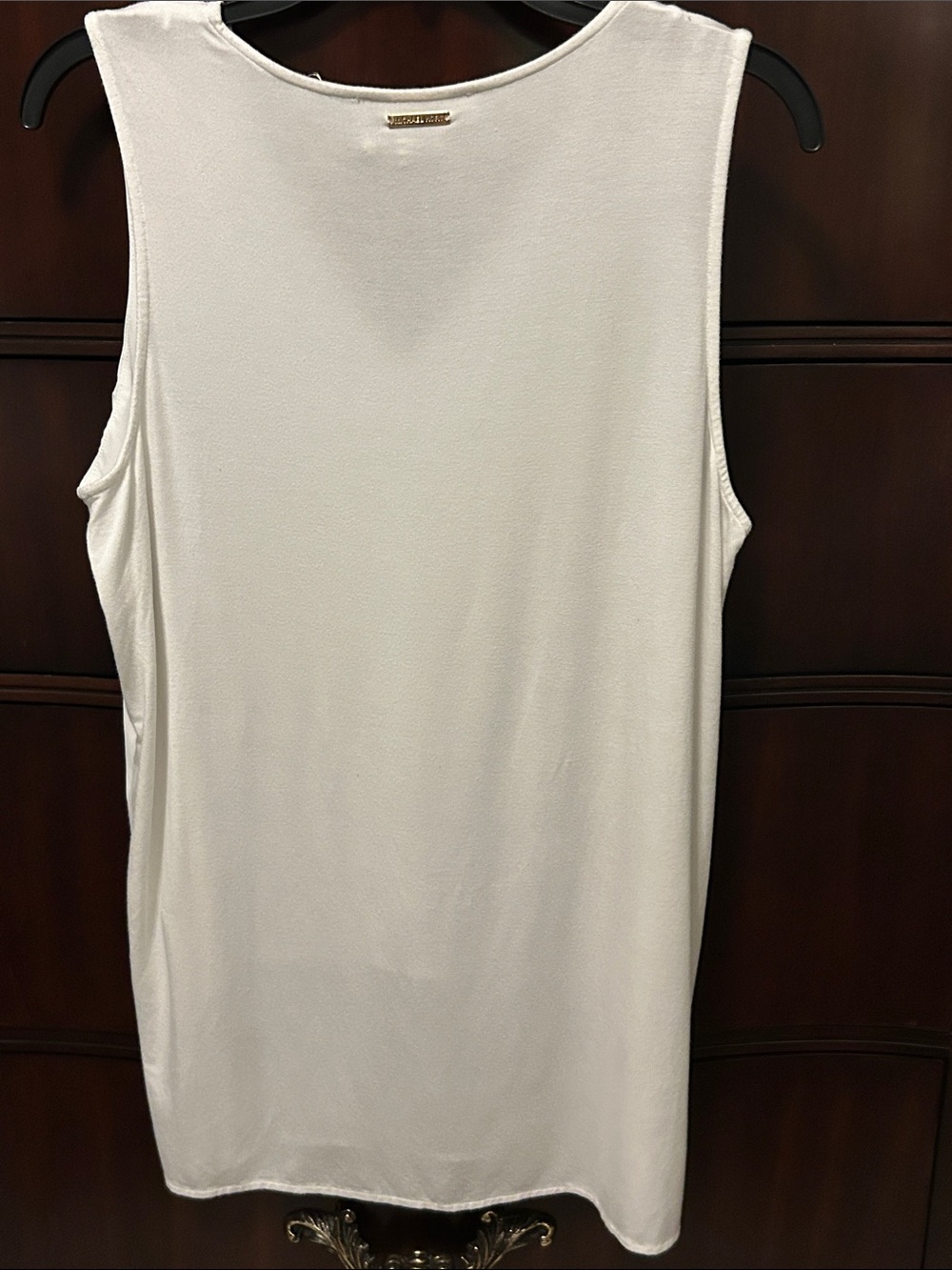 Michael Kors White V-Neck Layered Sleeveless Camisole - Picture 5 of 5